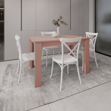 Combo Homea, Incluye comedor y 4 Sillas Con espaldar Color Blanco