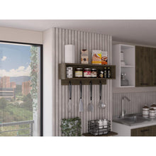 Estante Superior Auxiliar Manhattan, Nogal, con un entrepaño