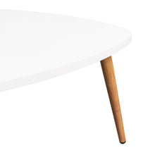 Mesa de Centro Narik, Blanco Duqueza, con bordes ovalados