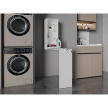 Mesa Para Planchar Plegable a la Pared Vesper, Blanco, con Amplia Superficie Baja Para Almacenamiento