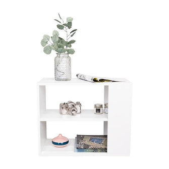 Mesa Auxiliar Graden, Blanco, con diseño minimalista