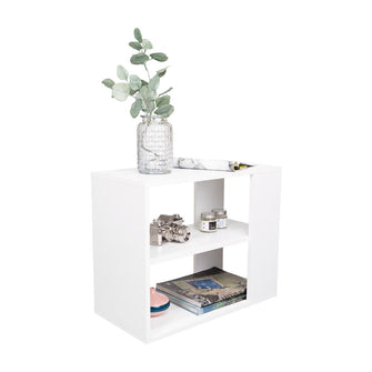 Mesa Auxiliar Graden, Blanco, con diseño minimalista