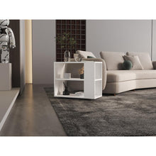 Mesa Auxiliar Delverg, Blanco, con espacio para guardar objetos ZF