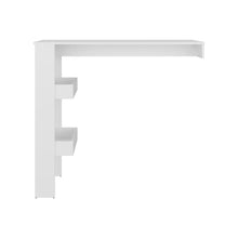 Mesa de Bar Rayo, Blanco Duqueza, con espacio para colocar objetos de bar ZF