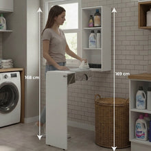 Mesa Para Planchar Plegable a la Pared Vesper, Blanco, con Amplia Superficie Baja Para Almacenamiento ZF