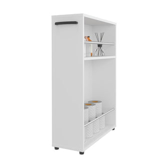 Gabinete de Baño Wiley, Kronos Blanco, con un entrepaño y espacio para ubicar objetos decorativos ZF