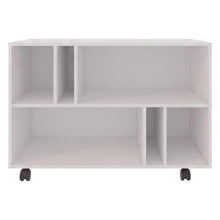 Mesa Auxiliar Jorge, Blanco, con Espacio para Guardar Objetos Como Libros y Decoración ZF