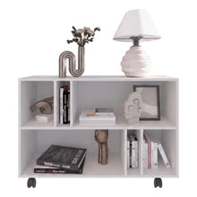Mesa Auxiliar Jorge, Blanco, con Espacio para Guardar Objetos Como Libros y Decoración ZF
