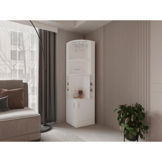 Bar Esquinero Ascher, Blanco, con Dos Puertas y Porta Copas ZF