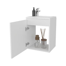 Mueble Lavamanos Saju, Blanco Duqueza, Incluye Lavamanos Plastiglas Floresta ZF