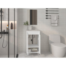 Combo Mueble Para Lavamanos Brandy, Blanco Duqueza, Incluye Lavamanos Praia 45 y Espejo ZF