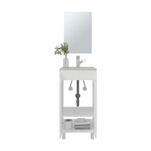 Combo Mueble Para Lavamanos Brandy, Blanco Duqueza, Incluye Lavamanos Praia 45 y Espejo ZF