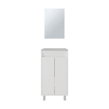 Combo Mueble Para Lavamanos Brandy, Blanco Duqueza, Incluye Lavamanos Praia 45 y Espejo ZF