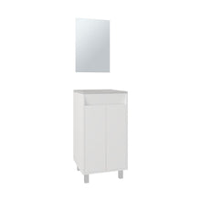 Combo Mueble Para Lavamanos Brandy, Blanco Duqueza, Incluye Lavamanos Praia 45 y Espejo ZF