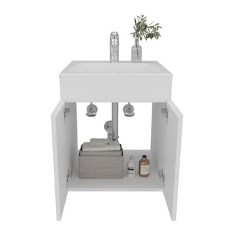 Mueble Para Lavamanos Meka, Blanco Duqueza, Incluye Lavamanos Praia 45 ZF