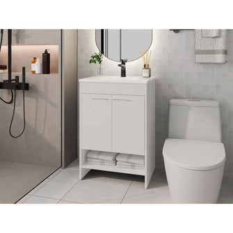 Mueble Para Lavamanos Lorenzo, Blanco Duqueza, Incluye Lavamanos Praia 60 ZF