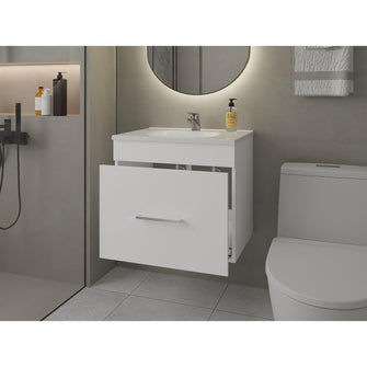 Mueble Para Lavamanos Hatta, Blanco Duqueza, Incluye Lavamanos Praia 60 ZF
