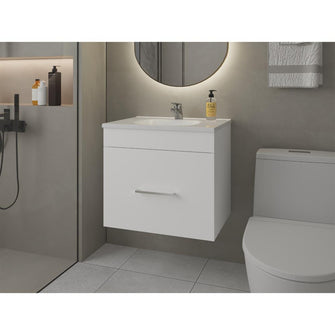 Mueble Para Lavamanos Hatta, Blanco Duqueza, Incluye Lavamanos Praia 60 ZF