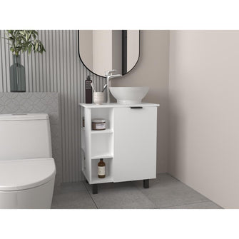 Mueble Para Lavamanos Alegra, Blanco Duqueza, Incluye Lavamanos Vessel Sabina ZF