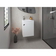 Mueble Para Lavamanos Flotante Betel, Blanco, Incluye Lavamanos Plastiglas Floresta 40 ZF