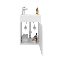 Mueble Para Lavamanos Flotante Betel, Blanco, Incluye Lavamanos Plastiglas Floresta 40 ZF