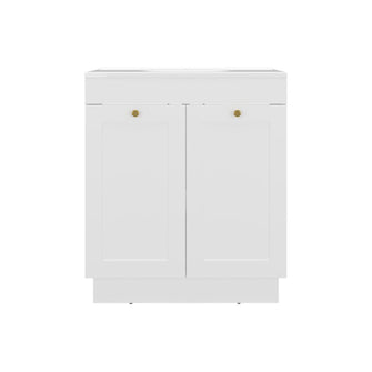 Mueble Para Lavamanos Baluarte, Blanco Duqueza, Incluye lavamanos Praia 30 ZF