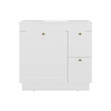 Mueble Para Lavamanos Baluarte, Blanco Duqueza, Incluye lavamanos Praia 36 ZF