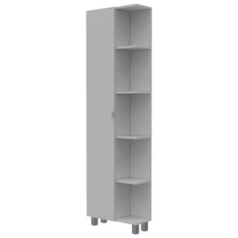 Mueble Esquinero Zendaya, Blanco, con Cinco Entrepaños