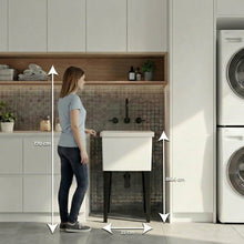 Mueble De Lavado Independiente Barium, Kronos Blanco, Con orificio para drenaje incluye lavamanos no grifería ZF