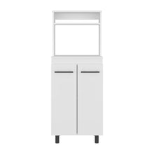 Modulo Microondas Kane, Kronos Blanco, Con compartimiento inferior para alimentos y utensilios de cocina ZF