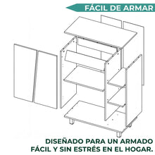 Modulo Microondas Sese, Kronos Blanco, Con dos puertas abatibles y compartimiento inferior para alimentos ZF