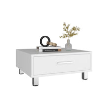 Mesa de Centro Ascher, Kronos Blanco, Con Un Cajón ZF