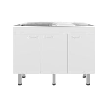 Gabinete Inferior de Cocina Oceana 120, Kronos Blanco, Incluye Mesón Izquierdo ZF