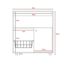 Modulo Microondas Legard, Blanco, Ideal Para Espacios Reducidos