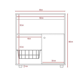 Modulo Microondas Legard, Blanco, Ideal Para Espacios Reducidos