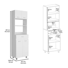 Modulo Microondas Carbe, Blanco, con amplios espacios para guardar alimentos ZF