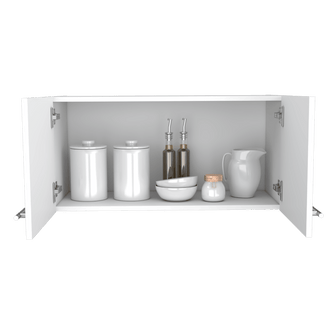 Mueble Sobre Campana Delfi, Blanco, con Dos Puertas Batientes