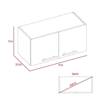 Mueble Sobre Campana Delfi, Blanco, con Dos Puertas Batientes