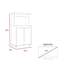 Módulo Microondas Delfi, Blanco, con Dos Puertas Batientes