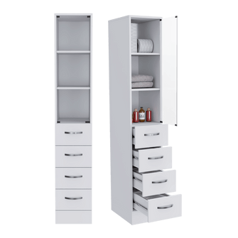 Organizador de Baño Picasso, Blanco, con Cuatro Cajones Deslizables ZF X2