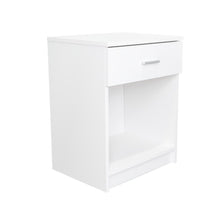 Mesa de Noche Cruella, Blanco, con Un Cajón Deslizable