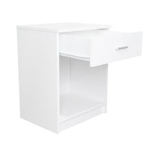 Mesa de Noche Cruella, Blanco, con Un Cajón Deslizable