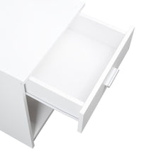 Mesa de Noche Cruella, Blanco, con Un Cajón Deslizable