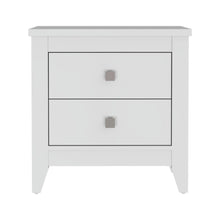 Mesa de Noche Dalot, Blanco, con Cajones y Diseño Moderno ZF