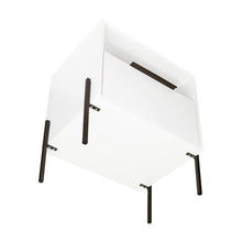 Mesa de Noche Wesley, Blanco Duqueza, Con Un Cajón Deslizable y Entrepaños