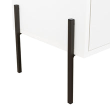Mesa de Noche Wesley, Blanco Duqueza, Con Un Cajón Deslizable y Entrepaños