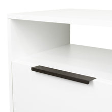 Mesa de Noche Wesley, Blanco Duqueza, Con Un Cajón Deslizable y Entrepaños