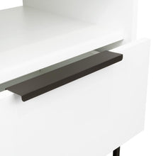 Mesa de Noche Wesley, Blanco Duqueza, Con Un Cajón Deslizable y Entrepaños
