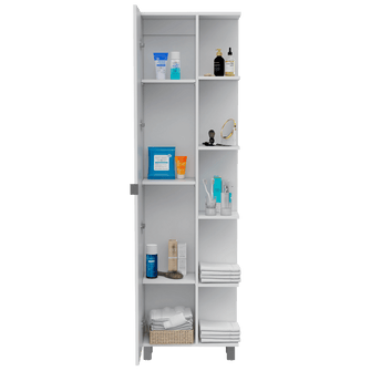 Estantería de Baño Mulán, Blanco, con Cinco Entrepaños  ZF