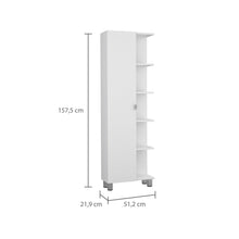 Estantería de Baño Mulán, Blanco, con Cinco Entrepaños  ZF